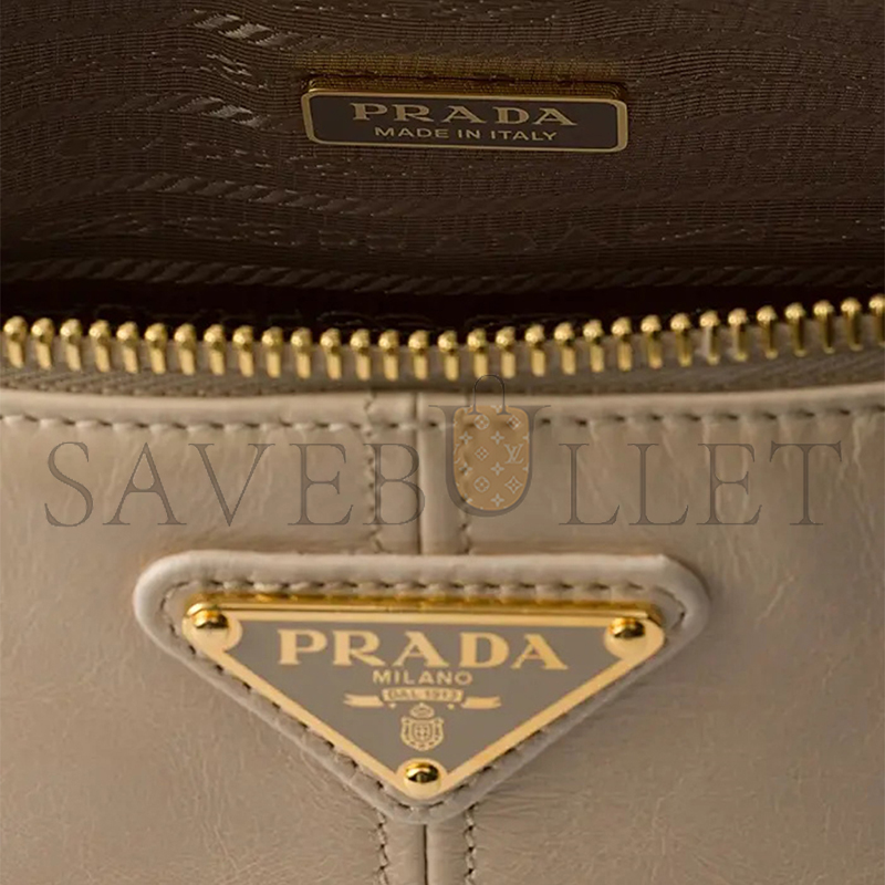PRADA RE-EDITION 2002 MEDIUM LEATHER SHOULDER BAG 1BC221 (26*11.5*6cm)
